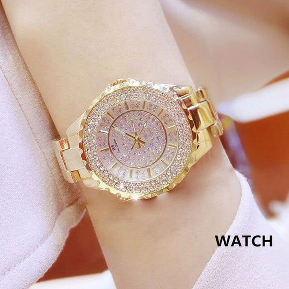 Women Luxury Brand Diamond Quartz