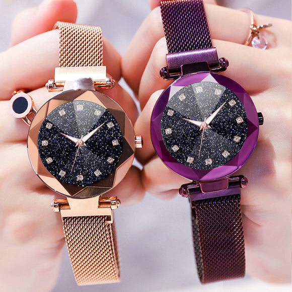 Magnetic Starry Sky Clock Luxury Women Watch