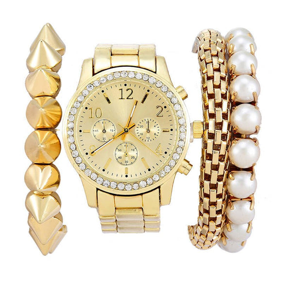 Geneva Style Watch and bracelet