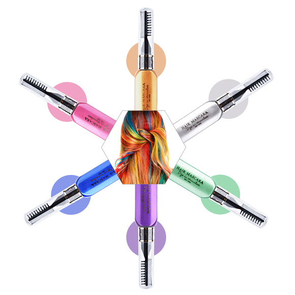 6 Pcs/Set Hair Chalk Comb Temporary Hair Color