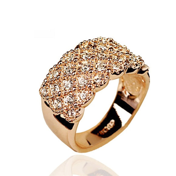 Gold and Silver plated Wide and Wild Shiny Party Wedding Ring