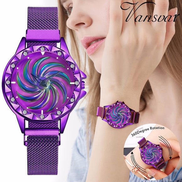 Women Magnet Buckle Rotating Luxury Watch
